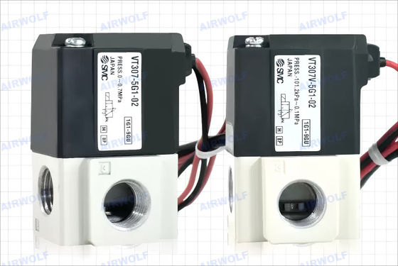 SMC 3 Port VT307 VT317 1/4" NBR Seal DC24V AC220V Direct Operated Poppet Type Solenoid Valve