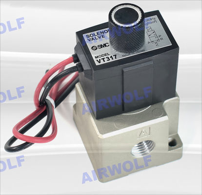 SMC 3 Port VT307 VT317 1/4" NBR Seal DC24V AC220V Direct Operated Poppet Type Solenoid Valve