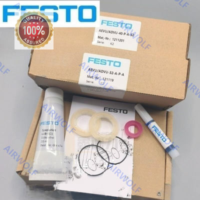 FESTO Compact Cylinder NBR TPE-U  Wearing Parts ADVU/AEVU-32-A-PA 121119 ADVU/AEVU-40-A-PA 121120 ADVU/AEVU-50-A-PA 121121 ADVU/AEVU-63-A-PA 121122 ADVU/AEVU-80-A-PA 121123 ADVU/AEVU-100-A-PA