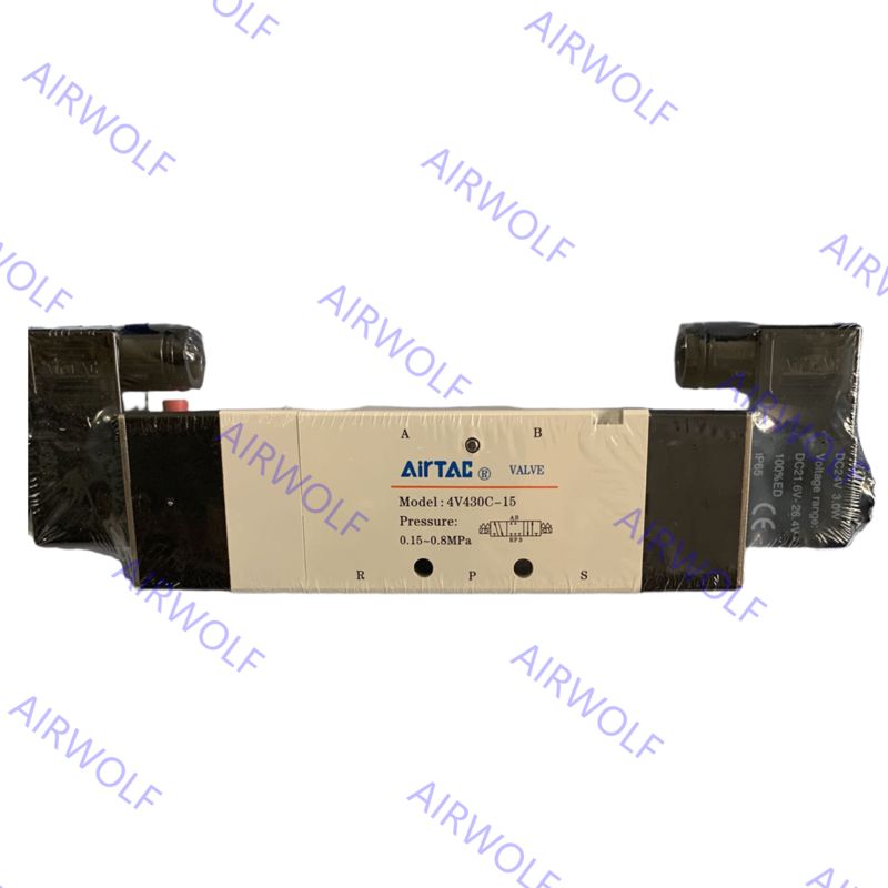 AIRTAC 4V430C-15, 4V430E-15, 4V430P-15 4V400 Series 5/2 way, 5/3 way Electric Solenoid Valve 1/2"