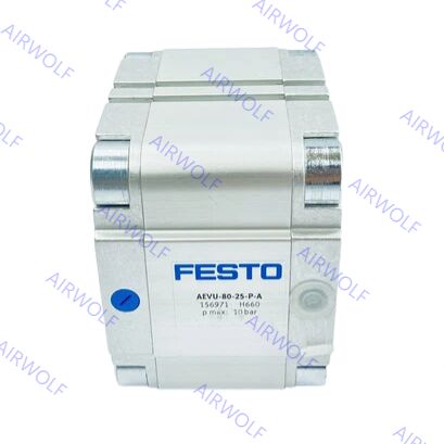 Festo AEVU-80-10-P-A AEVU-80-10-A-P-A,-15,-20,-25 Single-Acting Compact Cylinder