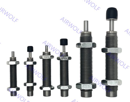 Absorbedor de choques de acero al carbono de la serie SMC RB con temperatura de trabajo de -10 ~ + 80 °C y velocidad de colisión de 0,3 a 5,0 m/s para protección contra impactos