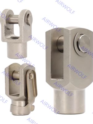 AIRTAC Accesorio conjunto de cilindro de acero fundido Y nudillo con hilos M3 M4 M5 para cilindros neumáticos