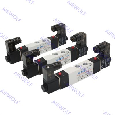 5, 2,5 Y 3 válvulas solenoide de vías Airtac Electric 4V110-M5, 4V110-06, 4V130C/E/P-06, 4V120-06